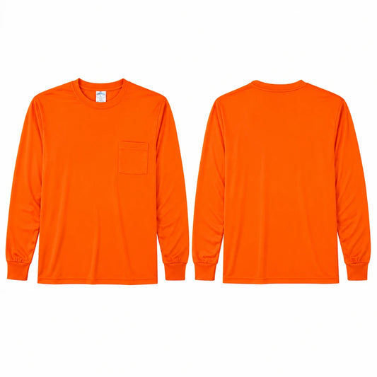 Orange - Long Sleeve Safety Shirt (3 Pack)