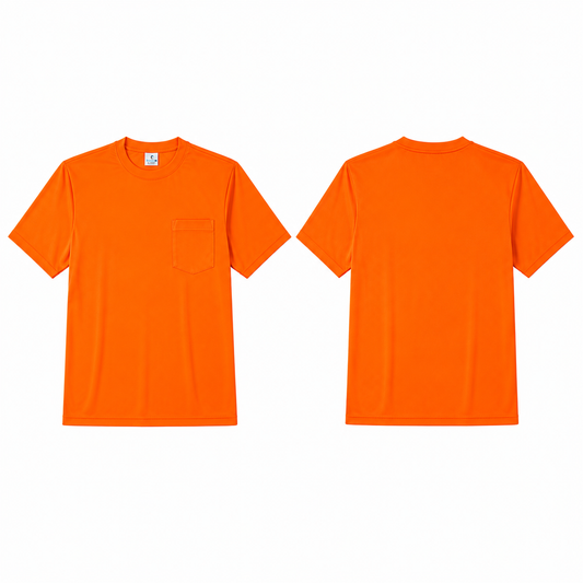 Orange - High Visibility Short Sleeve Safety Shirt