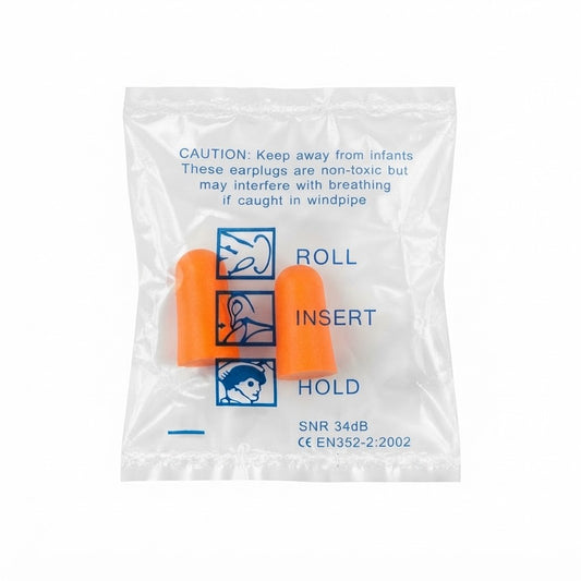 Orange - Foam Earplugs (20 Pack)