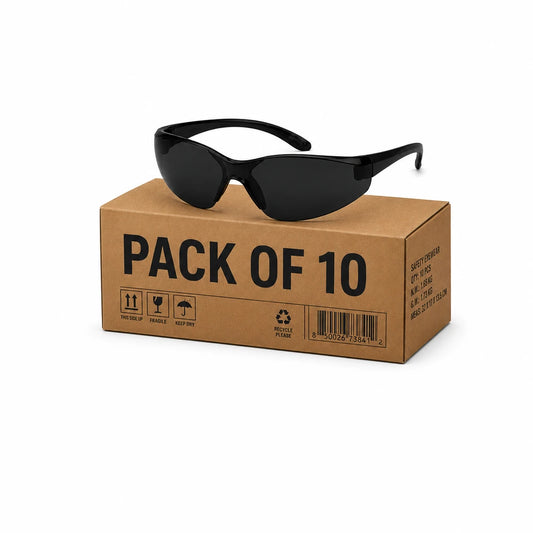 Gray - Anti-Fog Protective Safety Glasses (10 Pack)