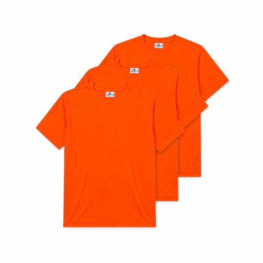 Orange - Short Sleeve Safety Shirt (3 Pack)