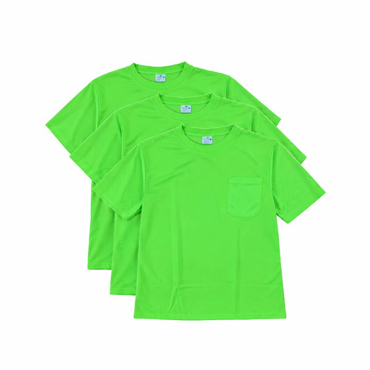 Green - Short Sleeve Safety Shirt (3 Pack)