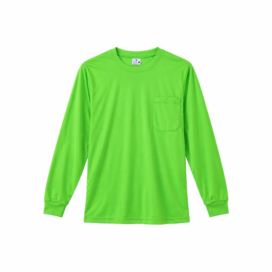 Green - Plain Long Sleeve Safety Shirt (3 Pack)