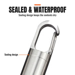 Waterproof Stainless Steel Pill Capsule Keychain