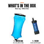 Foldable Water Filter Bag with Screw-On Filter