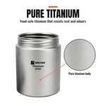 Titanium Tea Caddy Canister