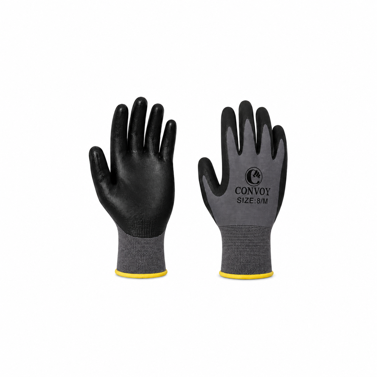 Nitrile Coated Abrasion Resistant Work Gloves (Pack of 3)