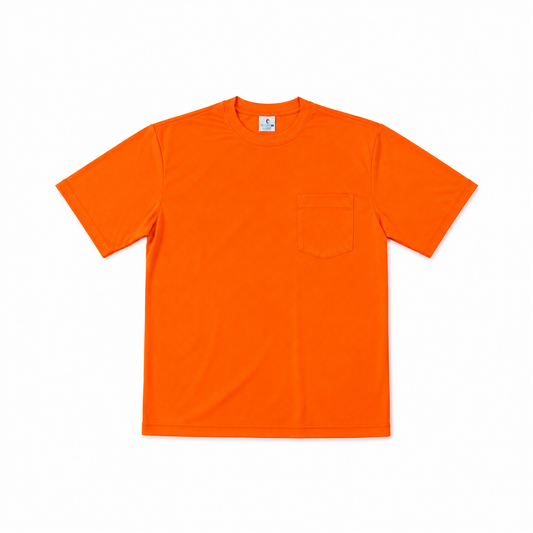 High Visibility Short Sleeve Safety Shirt - Orange
