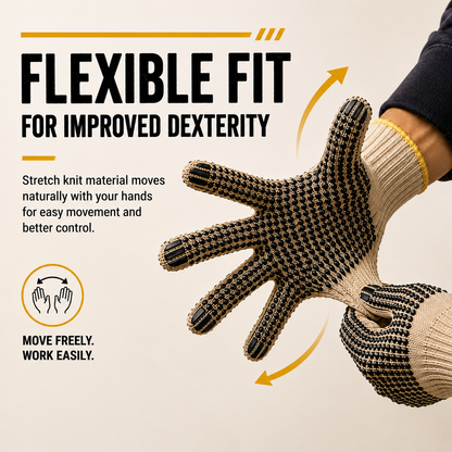 PVC Dotted Knit Work Gloves (Pack of 3)