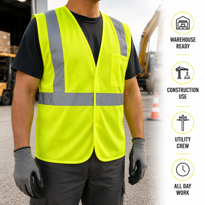 High Visibility Reflective Mesh Safety Vest