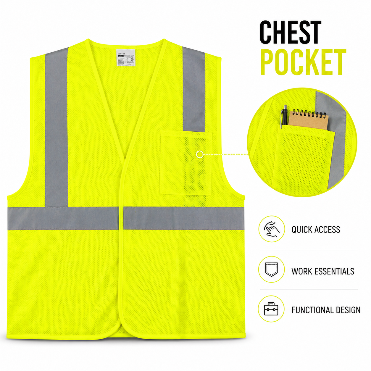 High Visibility Reflective Mesh Safety Vest