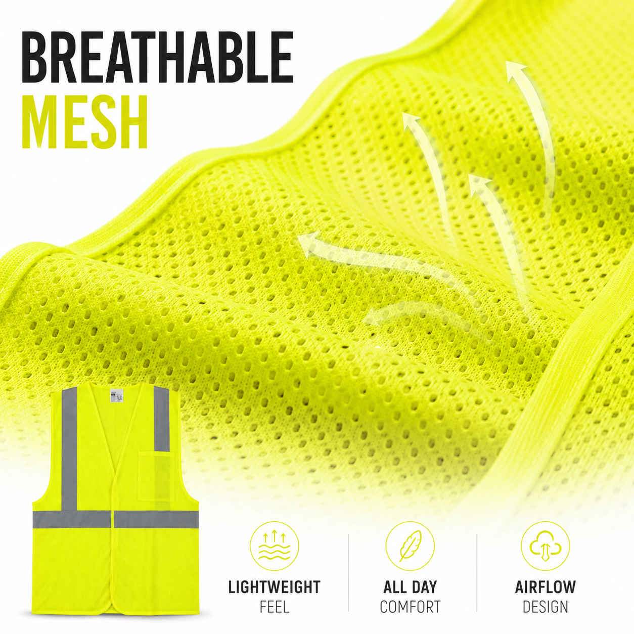 High Visibility Reflective Mesh Safety Vest
