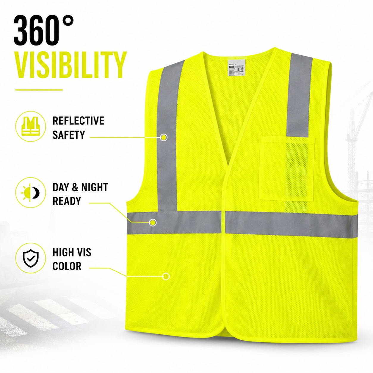 High Visibility Reflective Mesh Safety Vest