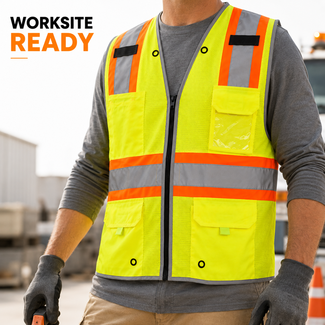 High Visibility Surveyor Reflective Mesh Safety Vest