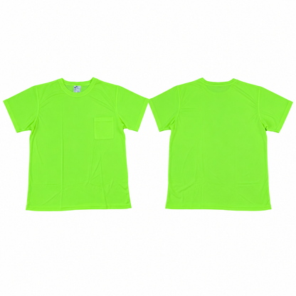 Green - High Visibility Short Sleeve Safety Shirt (3 Pack)