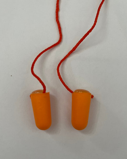 Orange Corded Bullet Earplugs (10pcs)