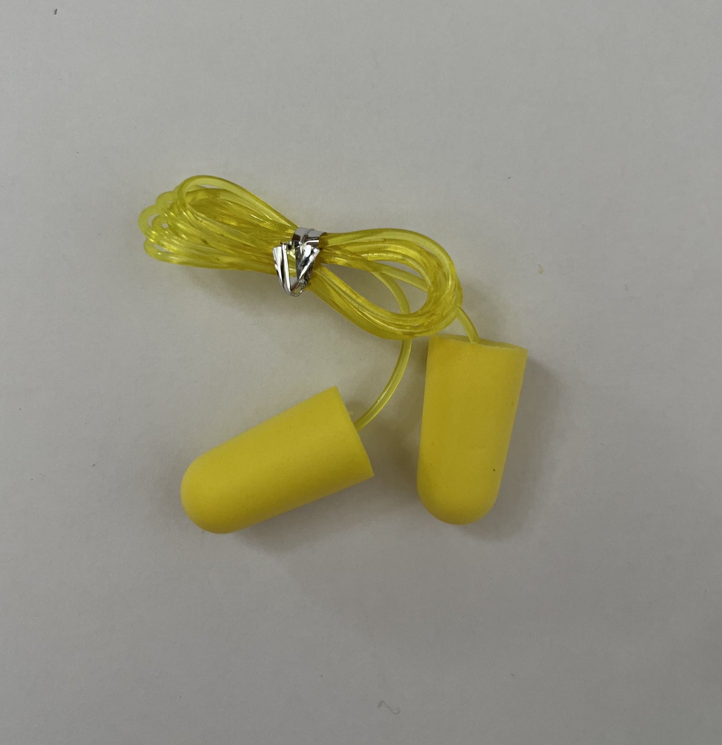 Yellow Corded Foam Bullet Earplugs (10pcs)