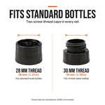 Compact Personal Water Filter Set with Bottle Caps