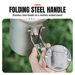 Titanium Camping Folding-Handle Pot