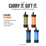 Compact Personal Water Filter Set with Bottle Caps