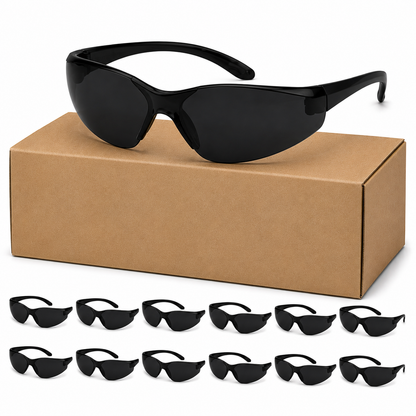 Anti-Fog Protective Safety Glasses - Black