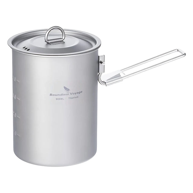 Titanium Camping Folding-Handle Pot