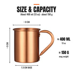 Solid Copper Moscow Mule Mug