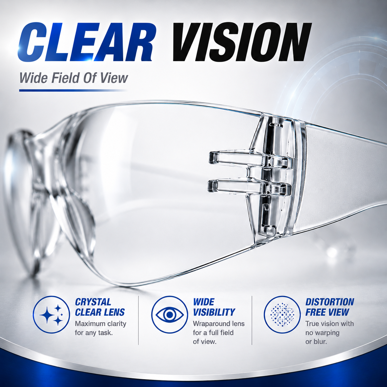 Anti-Fog Protective Safety Glasses - Clear