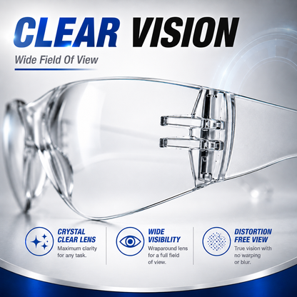 Anti-Fog Protective Safety Glasses - Clear