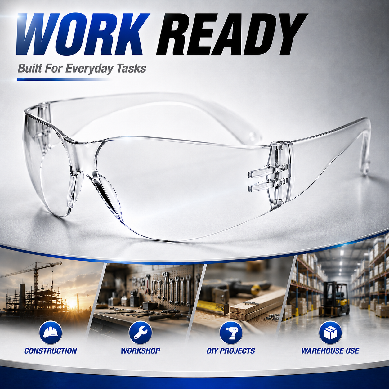 Anti-Fog Protective Safety Glasses - Clear