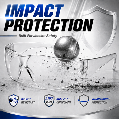 Anti-Fog Protective Safety Glasses - Clear
