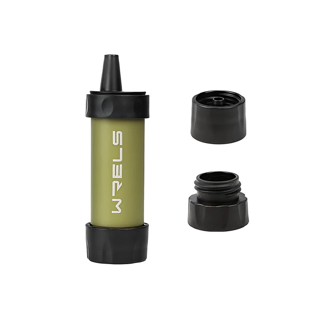 Compact Personal Water Filter Set with Bottle Caps