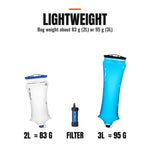 Foldable Water Filter Bag with Screw-On Filter