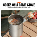 Titanium Camping Folding-Handle Pot