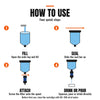Foldable Water Filter Bag with Screw-On Filter