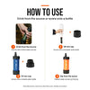 Compact Personal Water Filter Set with Bottle Caps