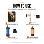 Compact Personal Water Filter Set with Bottle Caps