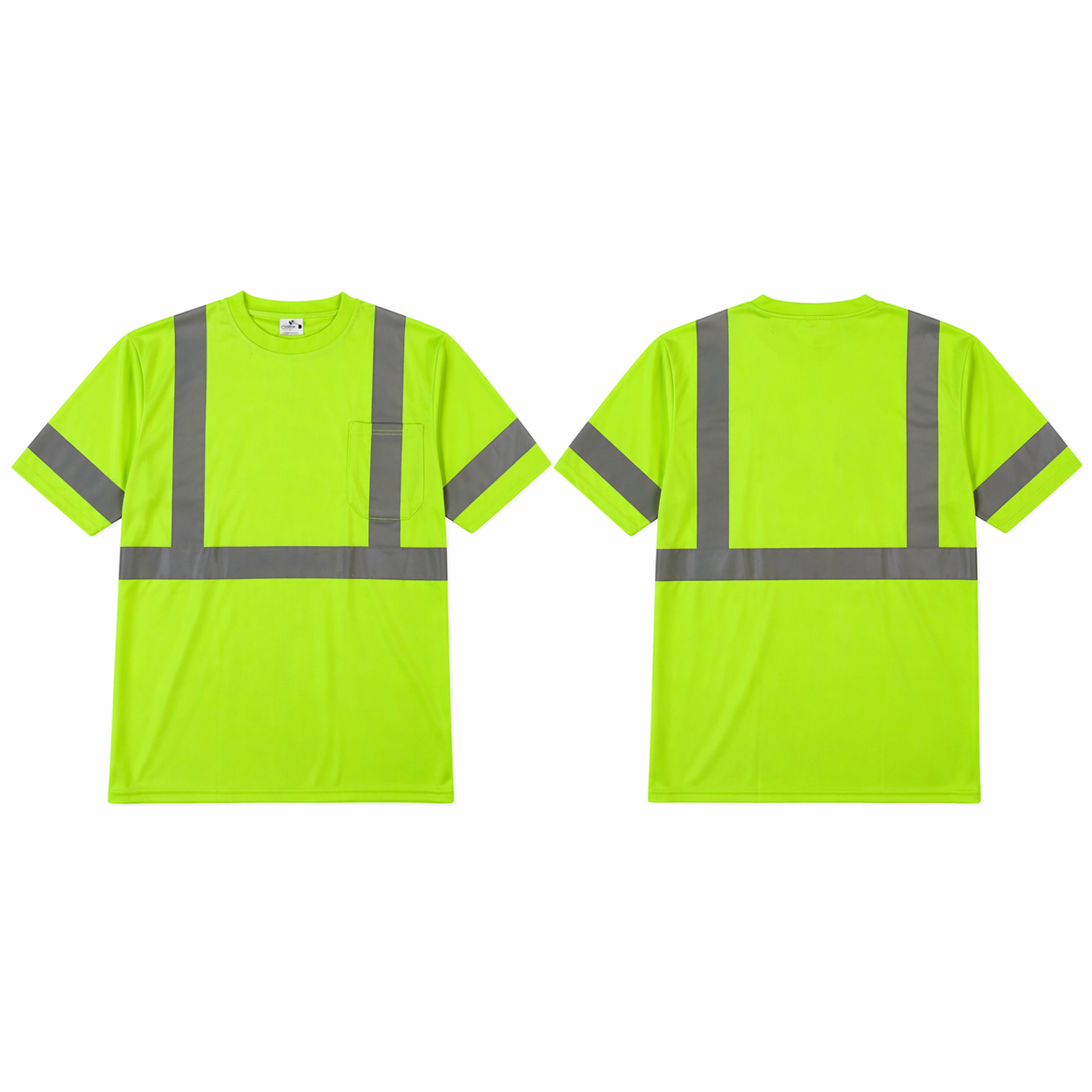 High Visibility Reflective Short Sleeve Safety Shirt - Green