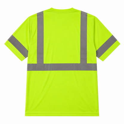 High Visibility Reflective Short Sleeve Safety Shirt - Green