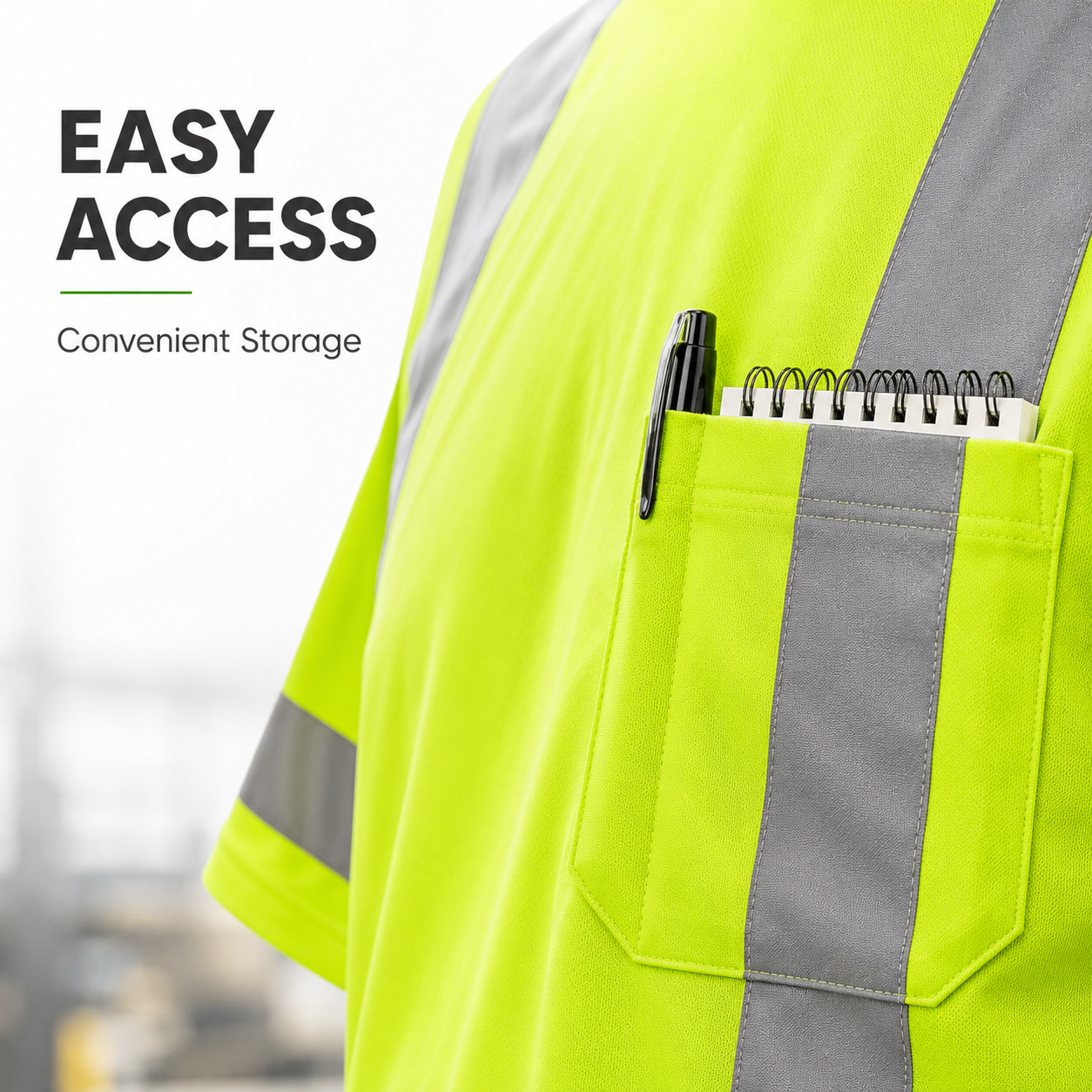 High Visibility Reflective Short Sleeve Safety Shirt - Green