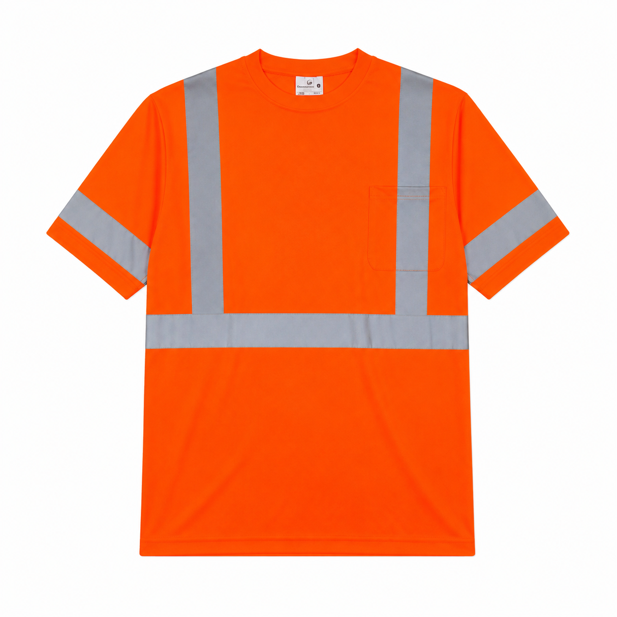 High Visibility Reflective Short Sleeve Safety Shirt - Orange