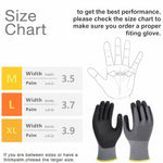 Dotted Nitrile Coated Safety Work Gloves (3 Pack)