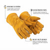 Yellow Leather Welding Gloves (1 Pair)