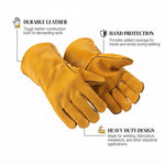 Yellow Leather Welding Gloves (1 Pair)