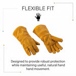 Yellow Leather Welding Gloves (1 Pair)
