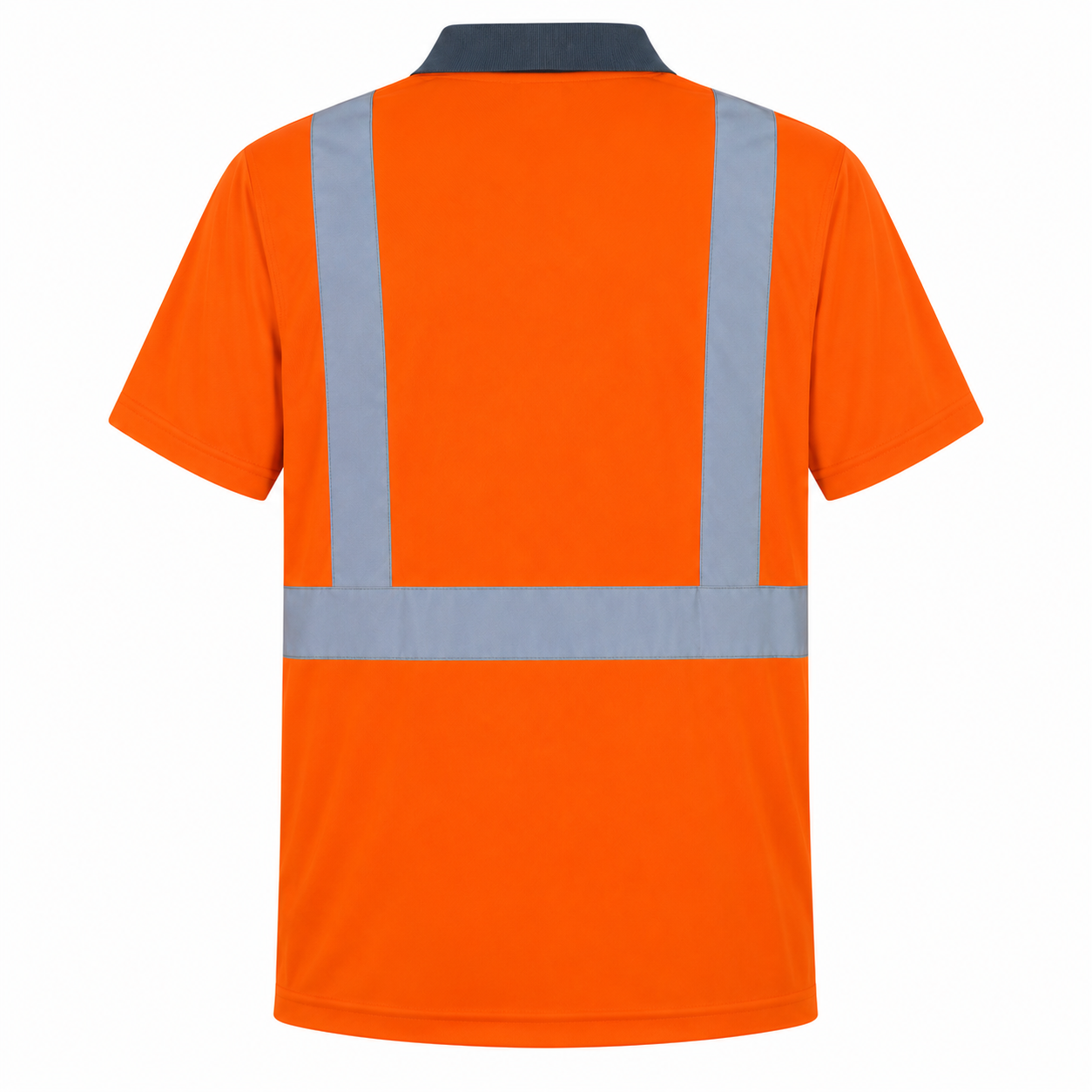 High Visibility Reflective Collared Polo Safety Shirt - Orange