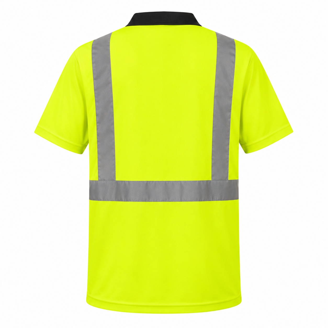 High Visibility Reflective Collared Polo Safety Shirt - Yellow