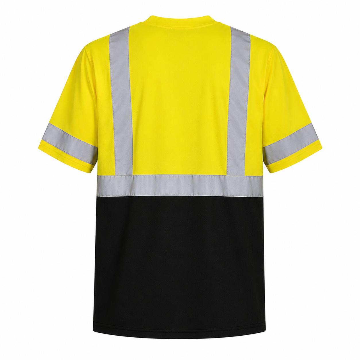 High Visibility Reflective Short Sleeve Safety Shirt - Yellow & Black