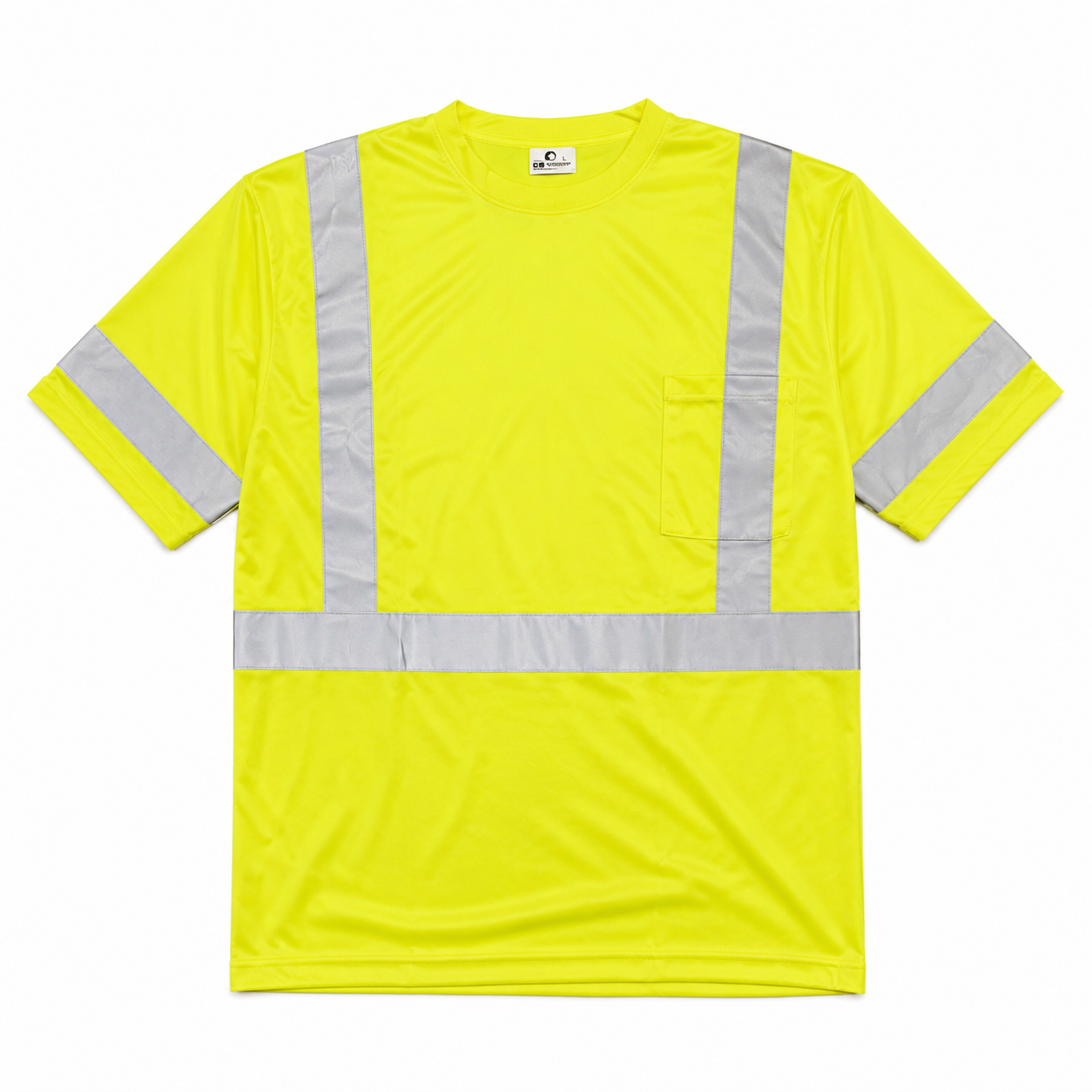 High Visibility Reflective Short Sleeve Safety Shirt - Yellow