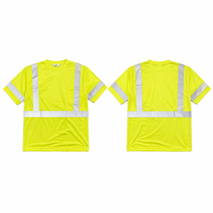 High Visibility Reflective Short Sleeve Safety Shirt - Yellow
